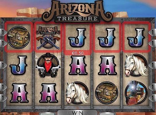 Zwycięska kombinacja automatu do gry Arizona Treasure