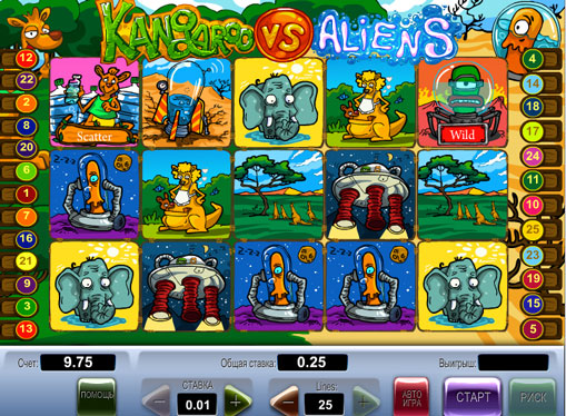 Automat do gry Kangaroo vs Aliens graj za pieniądze