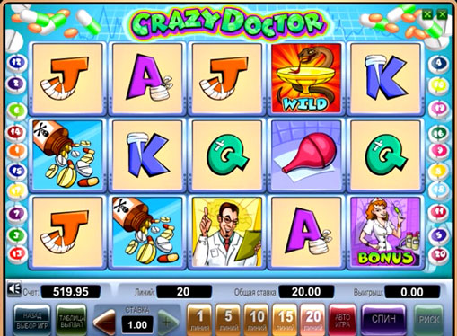 Automat online Crazy Doctor na pieniądze