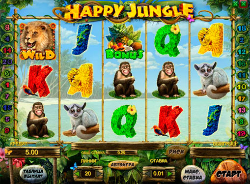 Automat online Happy Jungle na pieniądze