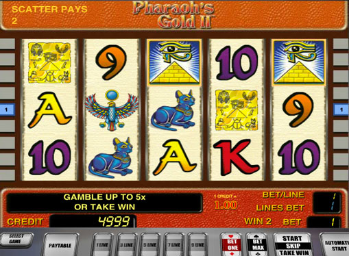 Automaty do gry Pharaohs Gold II na pieniądze