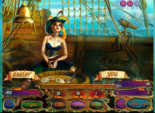 Gra do podwojenia automat maszynowego Pirate Treasures