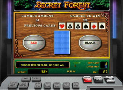 Gra do podwojenia automatu do gry Secret Forest